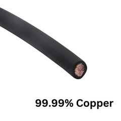 2 AWG Gauge Custom Battery Cable Copper Car Solar Power Wire Inverter RV Welding