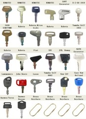 100 Heavy Construction Equipment Ignition Keys Set CAT Case Deere Kubota JCB