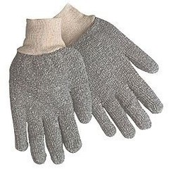 Major 50-1200QG Knit Wrist Terrycloth Glove, Gray, Size Large (12 Pair)