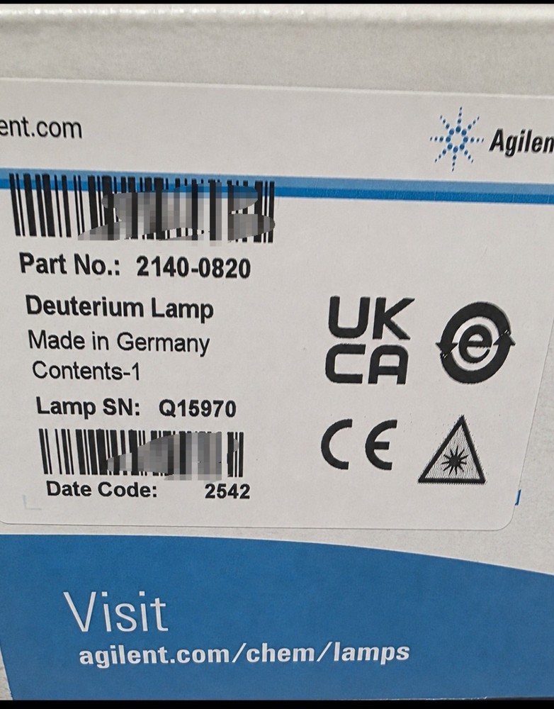 Agilent 2140-0820 Deuterium Lamp- NEW