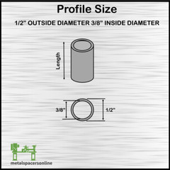 Aluminum Spacer Standoff Bushing Assortment Kit 1/2″ OD x3/8″ ID (150 pcs)