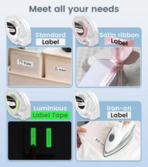 DYMO LT Label Maker LetraTag 100H Handheld Label Maker + 1 Bonus Labeling Tapes