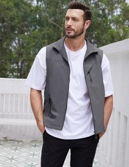 Gihuo Men’s Lightweight Softshell Sleeveless Golf Vest with Zipper Pockets fo…