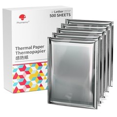 Thermal Printer Paper 8.5 x 11 US Letter 500 Sheets Inkless for Portable
