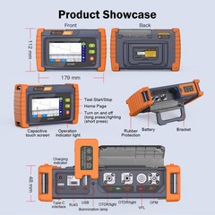 Komshine Fiber Optic OTDR 1310/1550nm 26/24dB Build in OPM/VFL/OLS/RJ45 Function