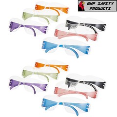 Intruder Multi-Color Safety Glasses – Clear Lens w/Assorted Temple Colors