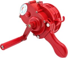 HANDHELD LOUD HAND CRANK MANUAL OPERATED AIR RAID ALARM PORTABLE SIREN RED