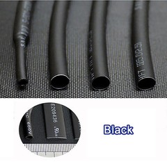 Black Heat Shrink Tube 2:1 Unlined 3:1 4:1 Adhesive Glue Lined Heatshrink Sleeve