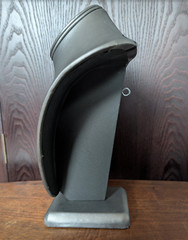 Necklace Jewelry Display Stand 10” Slate Gray Leatherette