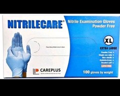 2× CAREPLUS NITRILECARE Nitrile 3.5 mil Gloves – Powder Free Exam Gloves XL
