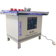 Industrial Linear Curved Edge Banding Machine 110V Speed Adjust 0.4-2mm Thicknes