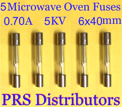 MICROWAVE OVEN High Voltage FUSES 0.70A 5KV 6X40mm 5 pieces USA SELLER