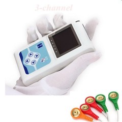 24 hours 3 Channel ECG ECG/EKG Holter Monitor System NEW
