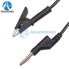 1M Banana Plug and Alligator Clip Double End Test Wire For Multimeter Black Red