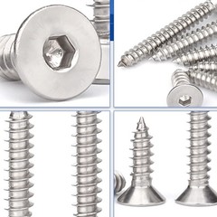 Hex Socket Countersunk Flat Head Self Tapping Screws 304 Stainless Steel M2-M6