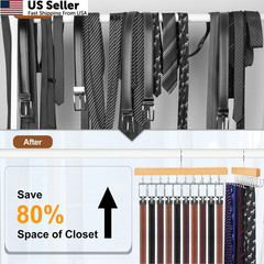 TOPIA HANGER 2 in 1 Belt Tie 5.9 inches (W) x 14.56 (H), Natural