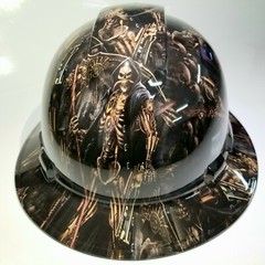 NEW FULL BRIM Hard Hat custom hydro dipped GRIM REAPER STEAMPUNK EDITION