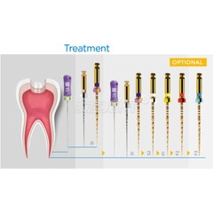10 X AZDENT Dental Endodontic 25mm Gold Taper NITI Endo Rotary Files Engine Use