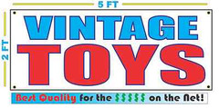 VINTAGE TOYS Full Color Banner Sign NEW for Resale or Comic Shop
