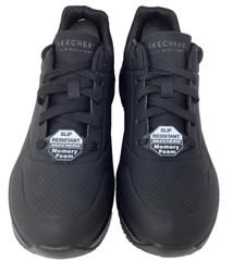 Skechers Women’s Work Relaxed Fit Uno SR Lace Up Shoes Black Size:8 122ST
