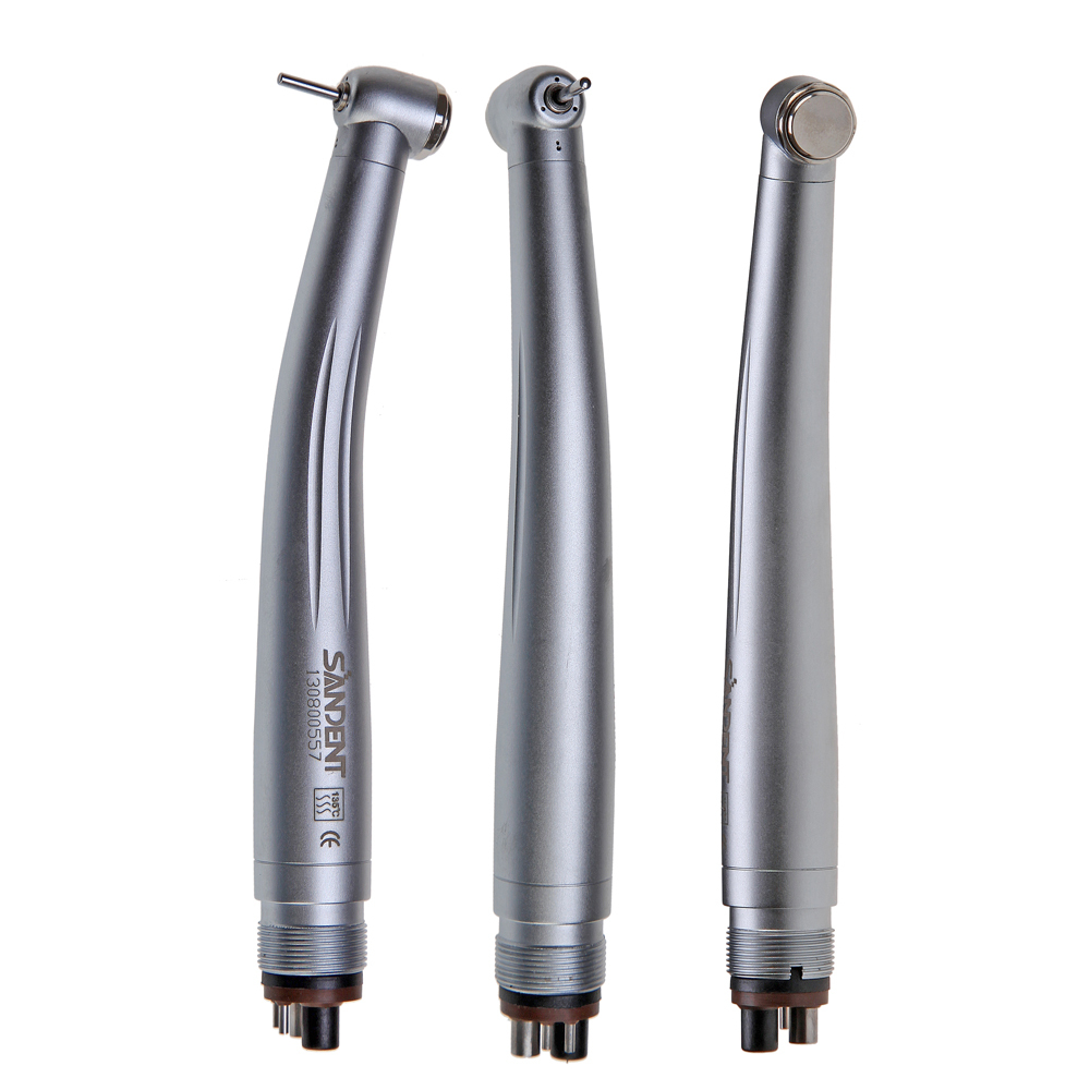 SANDENT Standard Head Dental Air Turbine High Speed Push Button Handpiece 4 Hole