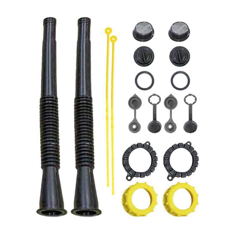 KP26 -PACK OF 2 SUPER LONG 11″ FLEXIBLE SPOUT WITH 2 SPOUTS & LOT OF ACCESSORIES