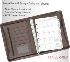 Monthly Planner Refill 5-1/2 x 8-1/2 Two Pages Per Classic/Size 4 2024-2025