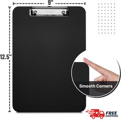Mr. Pen- Plastic Clipboard, Letter Size, Black, Clipboard 1 Pack, Black…