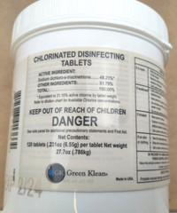 Green Klean Chlorinated Disinfecting Sanitizer Electrostatic Tablets (lot of 6)