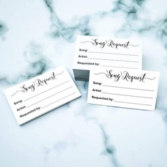 100 Song Request Cards Play Song at Wedding Reception Prom Dance Party Band D…
