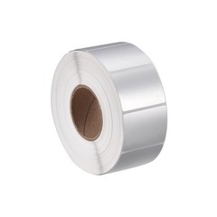 Rectangle Label Sticker Metallic Silver 1.57×1.18 Inch 1 Row 1500 Label 1 Roll