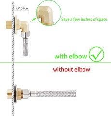 Worldwhere Wall Mount Commercial Faucet Installation 0.5 inches, Brass