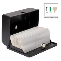 Wall Mounted Black Paper Towel Tri-Fold Towel Dispenser With Easy Installation
