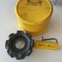 Kennametal 4” Dia Indexable Facemill # 100B08RP70SP12C2WUFP w/ 9 inserts