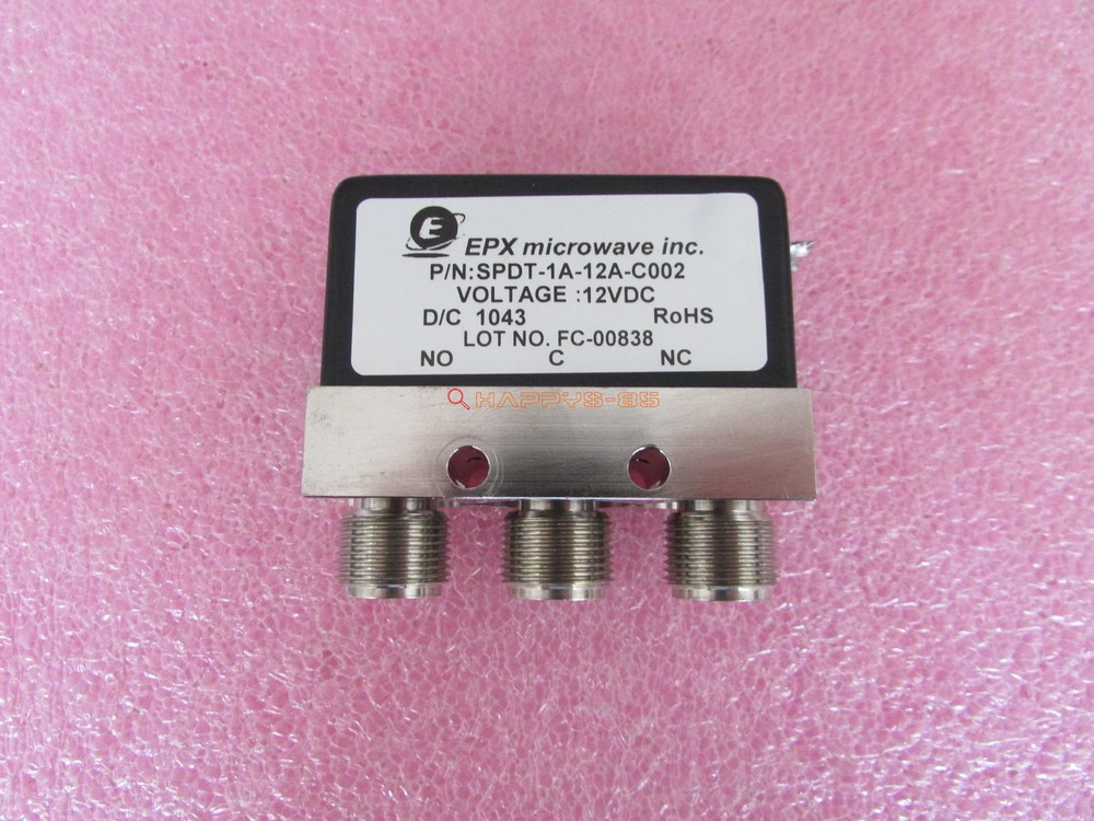 New 1pc EPX microwave SPDT-1A-12A-C002 coaxial switch 0.5dB 60dB 12.4GHz 12V 80W