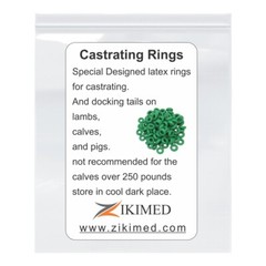 Elastic Bands for Elastrator Castration or Tail Docker 100 in Pack Only