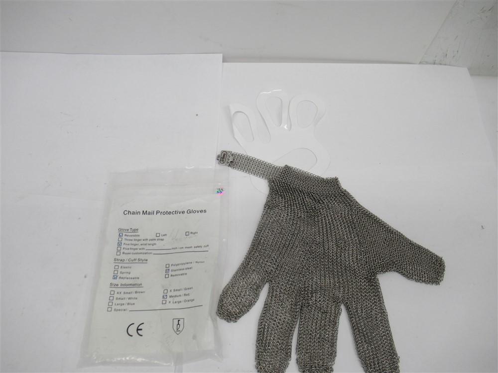 Franklin , Stainless Steel Reversible Chain Mail Protective Glove , Medium