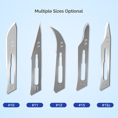 100Pcs/Box JMU Dental Sterile Surgical Blades Scalpel Disposable Stainless Steel