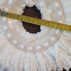 White Round Microfiber Spin Mop Replacement Head Refill, Round Head Shape. Qty 4