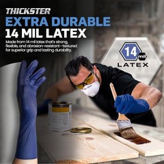 Safety 6604-20 Thickster Powder Free Exam Grade Disposable Latex 14 Mil Glove…
