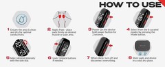 Wireless TENS EMS Muscle Stimulator 24 Modes Control 4 Pads Pain Relief