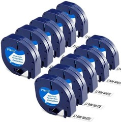 10PK Dymo LetraTag Refills White Plastic 91331 for LetraTag Label Maker LT-100H