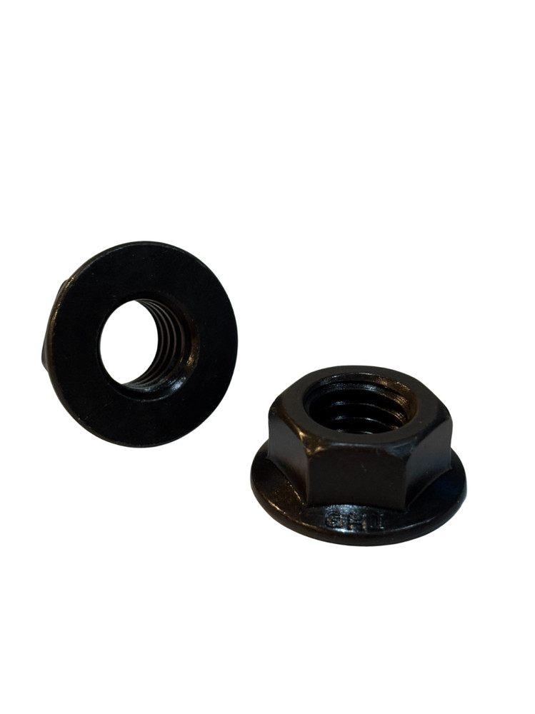 (25 Pcs) 5/8″-11 Grade 8 Smooth Hex Flange Nuts Coarse Black Zinc Phos & Oil