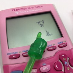 SEE PIXELS Texas Instruments TI-84 Plus Silver Edition Graphing Calculator Pink
