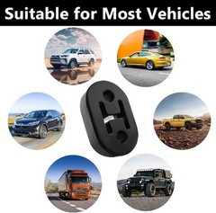 Universal Fit Exhaust Rubber Hanger Mount with 2 Holes, 0.47 Color: black-2PCS