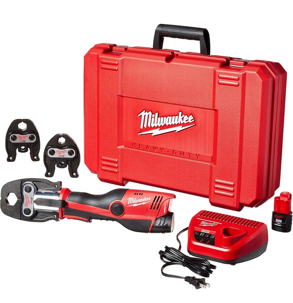 Milwaukee M12 FORCE LOGIC Press Tool Kit with Jaws – 2473-22