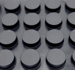 3/16″ Thick Round Stick on Rubber Feet for Electronics 1/2″ Wide Adhesive Back