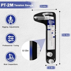 Sailboat Rigging Tension Gauge PT-2, 1500LB Max Load, Fits 3/32in 1/8in 5/32in