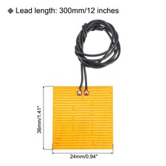 4 x Heater Film Heating Plate 4.9W 3.7V Polyimide Adhesive Heat Pad 36mmx24mm