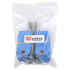 100 Dark Blue Tags with Wire 3 1/4″ x 1 5/8″ Size 2 Inventory Shipping Hang Tag